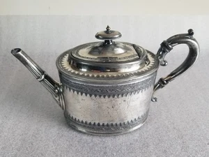 Antique Silver Plated Victorian Teapot circa 1870 - Picture 1 of 12