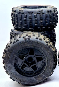 Arrma Outcast 1/5 8s BLX EXB DBOOTS Back-flip Big Block Tires & Wheels dB0522AX - Picture 1 of 2