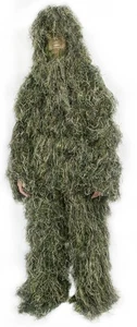 New Ghillie Suit M/L Camo Woodland Camouflage Forest Hunting 3D 4-Piece + Bag - Picture 1 of 10
