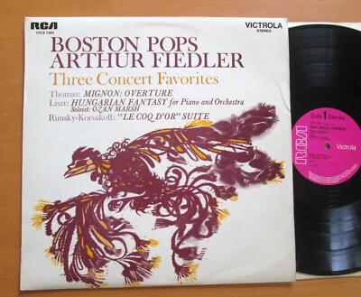 VICS 1363 Three Concert Favourites Boston Pops Arthur Fiedler RCA Stereo NM - Image 1 of 4