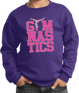 Gymnastics Text Kids Sweatshirt - Picture 1 of 22