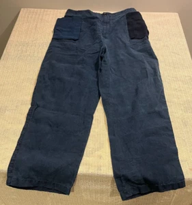 Older Brother Pants Men XXL Blue Big Pocket Japanese Organic Cotton Wide Leg - Picture 1 of 11