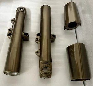 HARLEY 2014-23 GLOSS bronze FORK LEGS TOURING STREET GLIDE OEM Sliders EXCHANGE - Picture 1 of 11