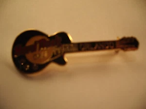 Hard Rock Cafe Orlando Six String Guitar Pin Black and Gold Colored - Picture 1 of 2
