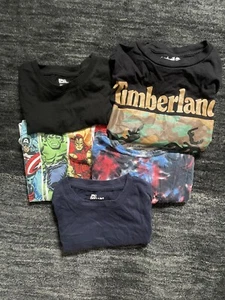 Short & Long Sleeve Lot of Boys T Shirts-Small (7, 8) Timberland, Marvel, Tommy - Picture 1 of 11