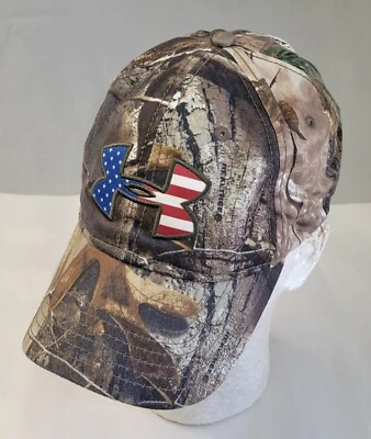 Under Armour Camuflaje EE. UU. Gorra Ajustable Caza Snapback Gorra Estrellas RealTree Foto 1 de 4