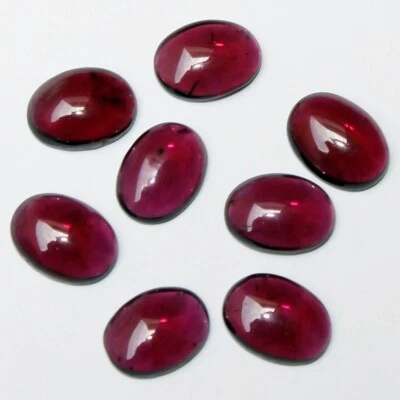 Großhandel Menge Von 7x5mm Oval Cabochonschliff Natürlich Granat Lose Kalibriert - Bild 1 von 4