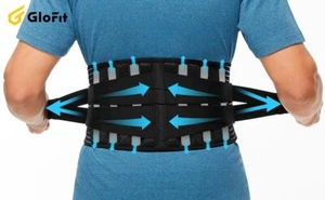 Cinturón de soporte de cintura Glofit para alivio del dolor de espalda baja 6 estancias talla MED - Imagen 1 de 6