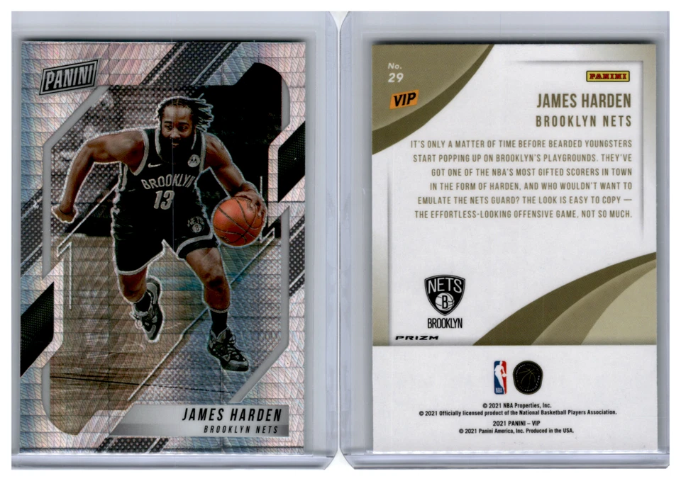 2022 Panini National 2021 VIP Gold Pack Prizm James Harden Nets Hyper Parallel - Image 1 of 1