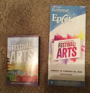 Disney Parks 2019 Epcot International Festival Of The Arts Map and Guide - Picture 1 of 7