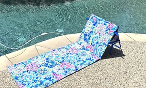 GWP EUC Lilly Pulitzer "Dive In" 20.5”W Beach Mats 42” L + Back Rest - Picture 1 of 2