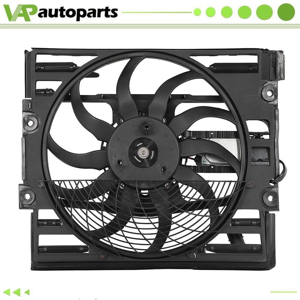 A/C Condenser Cooling Fan For 1999-2001 BMW 740I 740IL 750IL w/ Control Module - Image 1 of 4