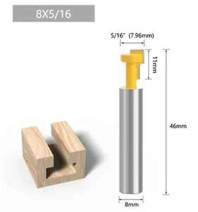 5/16" 7.96mm Dia 8mm Shank T Slot Cutter Tool CNC Router MDF Wood Working UK - Picture 1 of 1