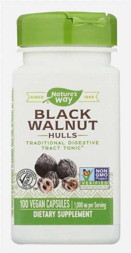 Nature's Way Black Walnut Hulls 500 MG 100 Capsules