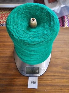 KNITTING MACHINE YARN ON CONE 2 PLY EMERALD ACRYLIC 454 GRAMS (630) - Picture 1 of 2