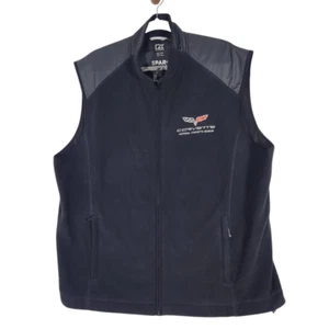 Cutter & Buck Black Fleece Corvette Museum Vest Size XXL Black Corvette Vest - Picture 1 of 9