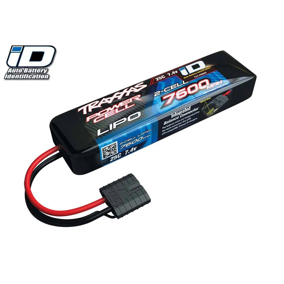 Traxxas 2869X 2S 7.4V 7600mAh 25C LiPo Battery w/ iD : Slash VXL TSM & OBA - Image 1 of 1