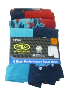 New Boys size Small Athletic Performance Boxer Briefs 5 pack assorted colors - Picture 1 of 1