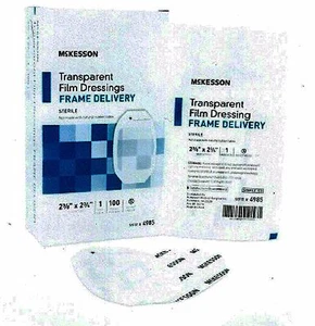 Apósitos de película transparente McKesson, caja de 50 4" x 4 3/4", estériles - Imagen 1 de 1