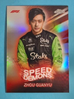 2024 Topps Chrome Formula 1 F1 Speed Demons Zhou Guanyu #SD-14 - Image 1 of 2