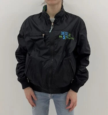 Chaqueta de bombardero reversible vintage Diesel para mujer verde negra solo The Brave talla XXL Foto 1 de 4