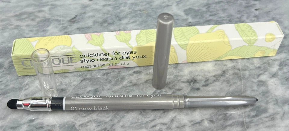 3x Clinique Quickliner for Eyes 01 Black