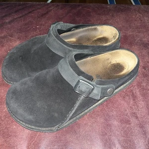 Birkenstock Lutry Premium Wildleder Herren 10 Schwarz Normale Passform GEBRAUCHT - Bild 1 von 9