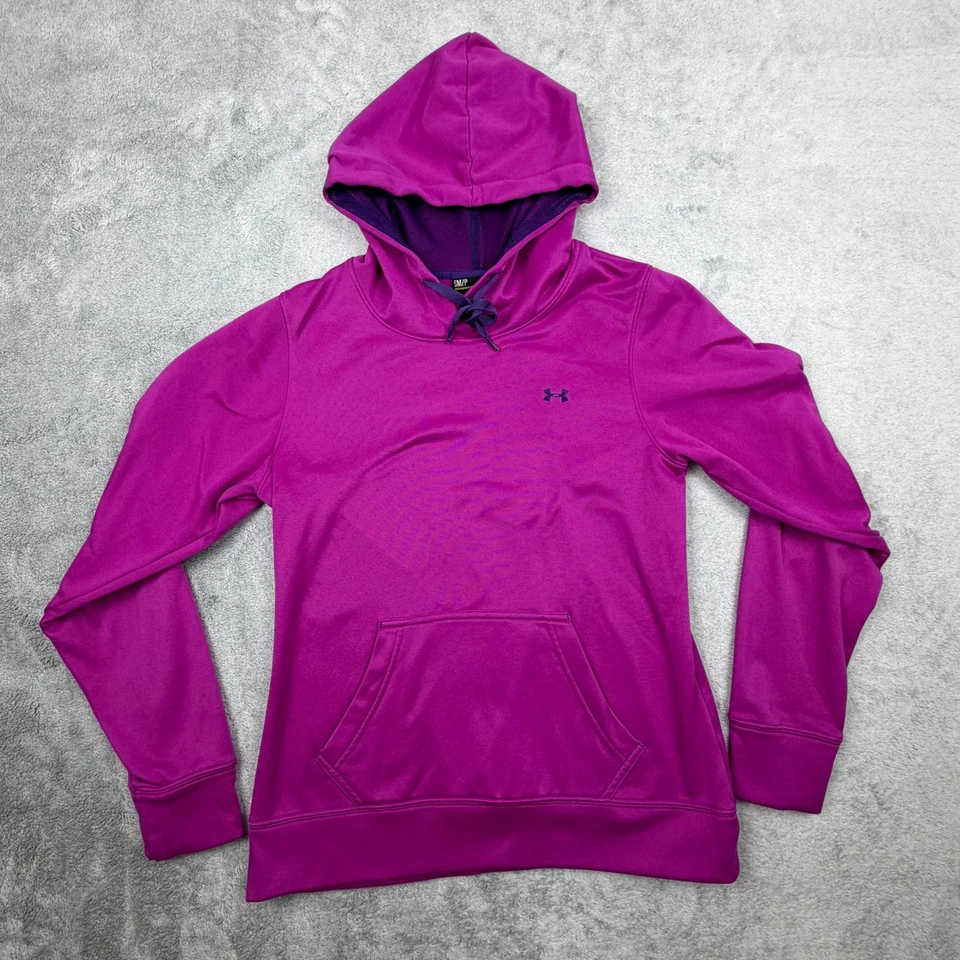 Sudadera con capucha Under Armour para niña semi-ajustada pequeña magenta púrpura Foto 1 de 4