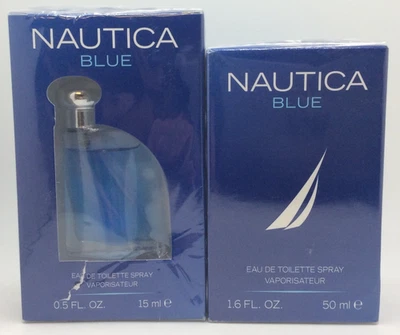 Nautica Blue de Nautica para hombres 1,7 OZ y 0,5 OZ eau de toilette eau de toilette eau de toilette en spray, nuevo en caja Foto 1 de 2