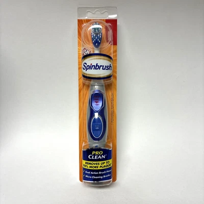 Arm & Hammer Spinbrush Pro Clean Powered Toothbrush, Medium, Gray/White/Blue NIP - Image 1 of 4