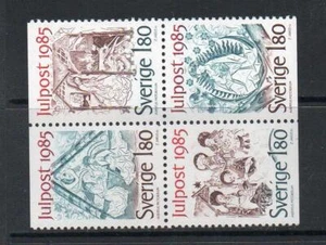 SWEDEN MNH 1985 SG1276-1279 CHRISTMAS - MEDIEVAL CHURCH FESCOES - Picture 1 of 1