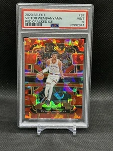 2023-24 Panini Select Red Cracked Ice Concourse Victor Wembanyama #87 RC PSA 9 - Picture 1 of 2