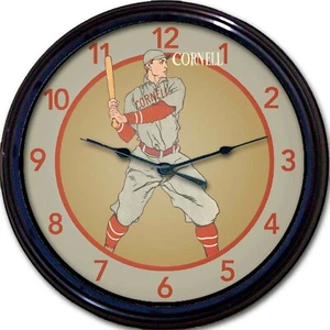 Cornell University Vintage Baseball Wanduhr Cayuga Ithaca New York Neu 10" - Bild 1 von 1