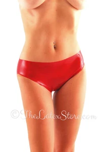 SUPER SALE Latex BIKINI Panties / RED / (Brief-Panty) / Made in UK / 100 - Picture 1 of 3
