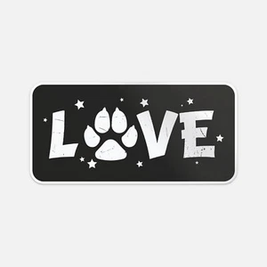 Calcomanía adhesiva de vinilo Love Dog con eslogan para parachoques de coche - Imagen 1 de 4