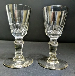 Antique Pair of Victorian Liqueur Glasses c. 1860 - Picture 1 of 4