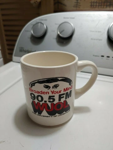 Old Vintage University of Louisville Cardinals WUOL Radio Station Coffee Mug Cup Cover