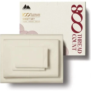 800 TC 100% Long Staple Cotton Sheet Set Full Sz Sateen Weave Sheets Deep Pocket - Picture 1 of 11