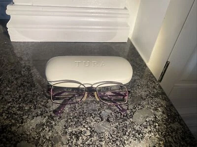 Monturas para gafas TURA ~ Tallos de templo con joyas púrpuras ~ FRANCIA R519 Usados en Excelente Condición Foto 1 de 4