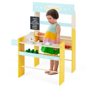 Kid's Pretend Play Grocery Store Toddler Supermarket Toy Set w/ Cash Register - Picture 1 of 8