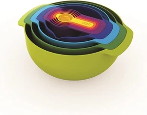 Joseph Joseph Nest 9-Piece Food Preparation Set with Nesting Mixing Bowls & Cups - Picture 1 of 10