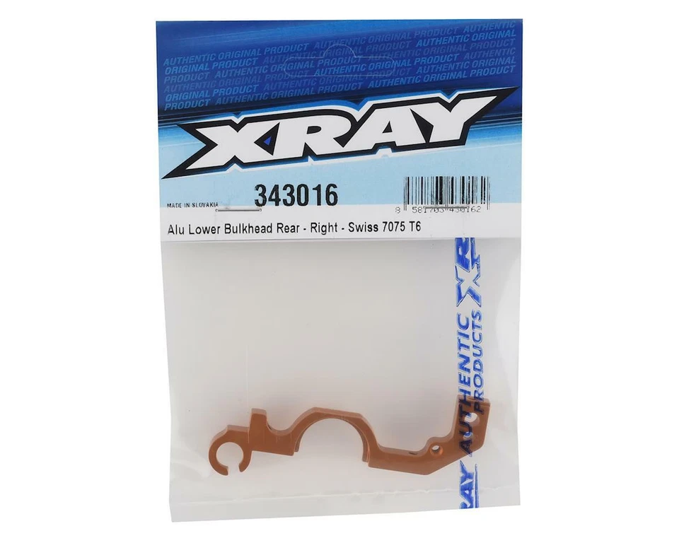 XRAY RX8.2 Aluminum Right Rear Lower Bulkhead 343016 RC Racing Touring Car - Image 1 of 1