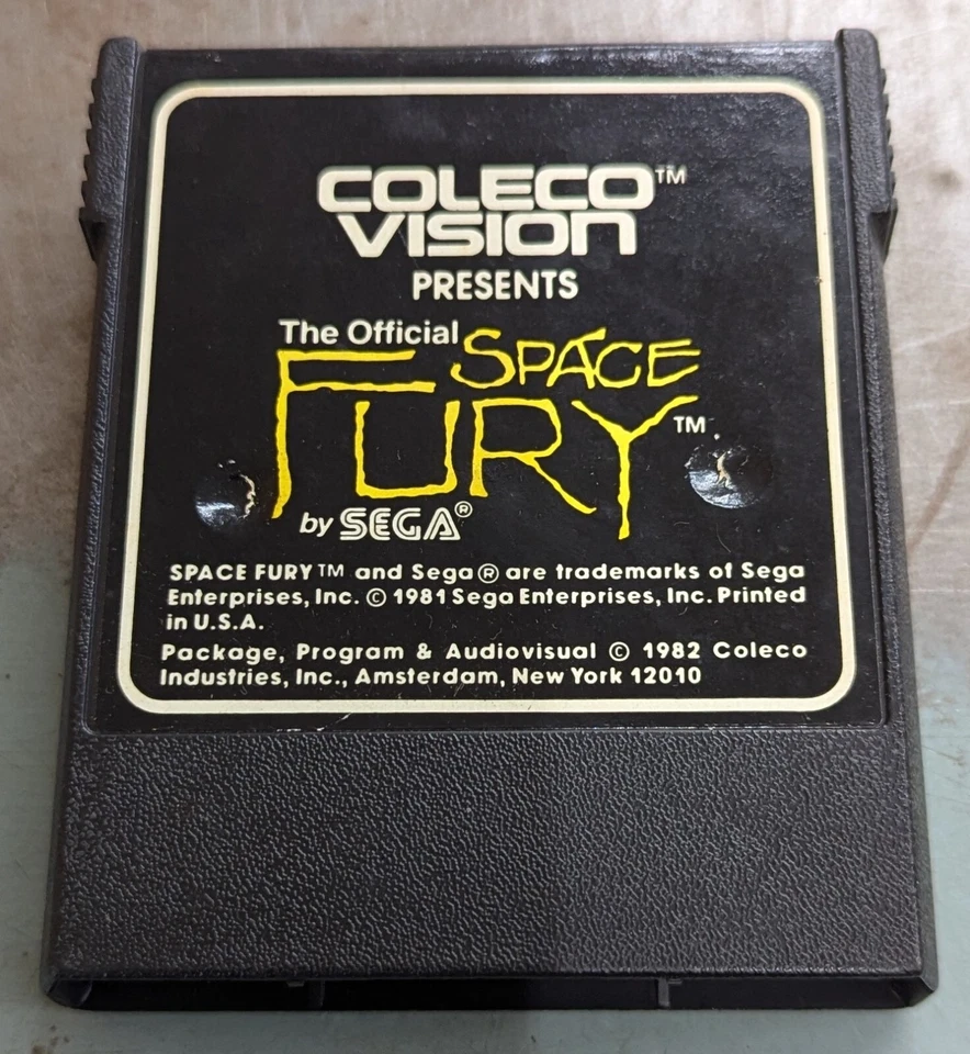 Cartucho Colecovision Space Fury APENAS limpo, testado, pela Sega - Imagem 1 de 3