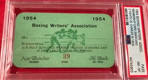 1954 Rocky Marciano PSA Ticket Pass gegen Charles Boxen unbesiegter Champ 49 Kämpfe - Bild 1 von 4