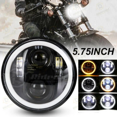 Faro LED Halo DRL de 5,75" 5-3/4" apto para Harley Sportster 84 XL 1200 883 hierro Foto 1 de 4