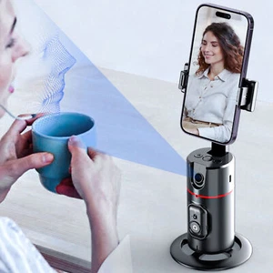 Treppiede Auto Face Tracking Rotazione 360° P02 Face Body Telefono Supporto Fotocamera - Foto 1 di 16