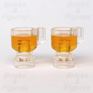 2 x Harry Potter LEGO® Stein Cup Drink Pattern Orange Minifigure Part 76388 - Picture 1 of 3