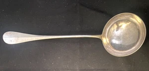 VTG FRENCH CHRISTOFLE SILVER PLATED BIG SERVING SPOON LADLE 11.4" c1930 g - Picture 1 of 7