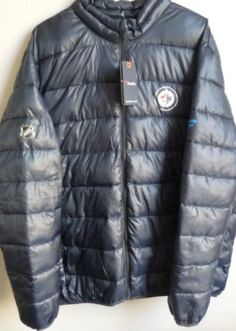 Men's Winnipeg Jets Hockey Full-Zip Puffer Jacket 2XL NWT Cover