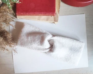 Stirnband Fleece Wollweiß   handmade - Bild 1 von 2